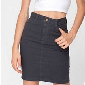 American Apparel High Rise Denim Pencil Skirt